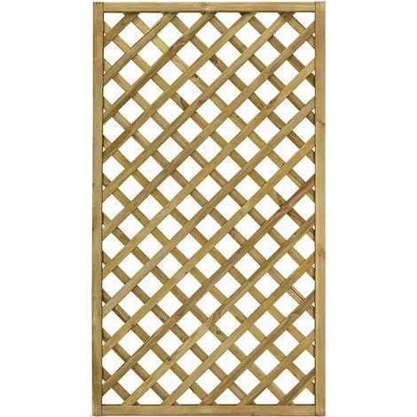 Grigliato in legno a Maglia Diagonale Gaia 90x180 Cm Color Naturale impregnato in autoclave