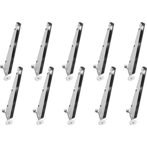 VEVOR Braccio in Filo Spinato, 10 Confezione da 310 mm, Estensore per Pali di Recinzione, Design con Staffa a U, Estensore per Altezza Recinzione in Acciaio Zincato, per Legno e Cemento