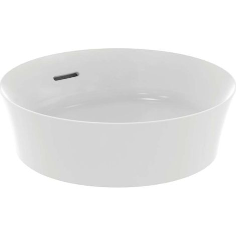 Vasque à poser IPALYSS 400x400x145mm blanc soie sans trou pour robinetterie, avec trop-plein IDEAL STANDARD (1/4)