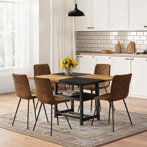 Ensemble table et 4 chaises de salle à manger avec rangement (1/5)