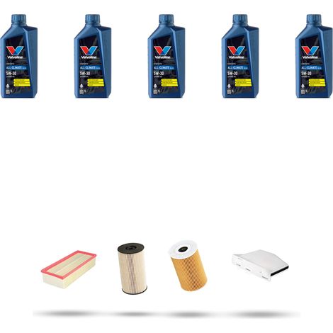 Kit tagliando 4 FILTRI e 5L OLIO compatibile con Vw Passat (3c2,3c5) 1.6 TDI 77kw Dal 2009 al 2010 (1/5)