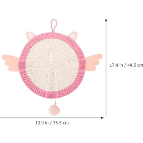 Griffoir d'intérieur en sisal rose avec griffoir robuste pour chatons, jouet interactif adapté pour le meulage des griffes et la protection des meubles (1/5)
