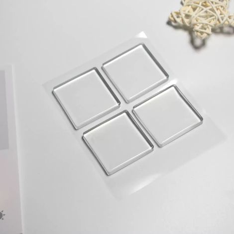 4 almohadillas antivibración universales, alfombrillas antivibración para lavadora, alfombrillas antideslizantes de silicona para lavadoras (transparentes) (1/5)