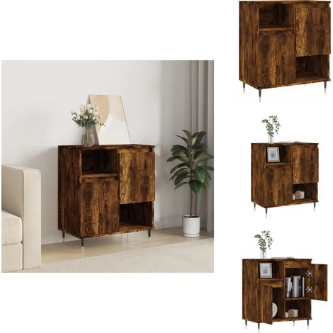 Sideboard Räuchereiche 60x35x70 cm Holzwerkstoff - Schreibtisch - Regal - Wohnzimmermöbel - Holzmöbel - Sideboard (1/5)
