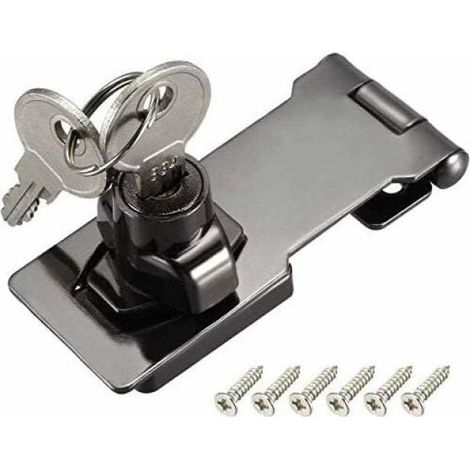Supports de tringle à rideaux en métal noir robuste, 3 pièces, fixation murale réglable avec verrouillage automatique (1/5)