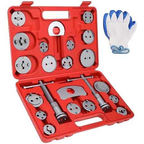 Jeu de Repousse Piston Frein, le remplacement des plaquettes de frein, Adaptateur Disque Inclus, Kit Universel Automobile