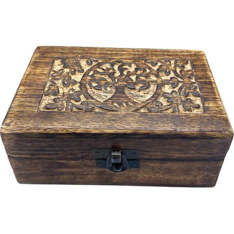 Caja de Recuerdos Mediana de Madera 15x10x6cm - Ãrbol de la Vida