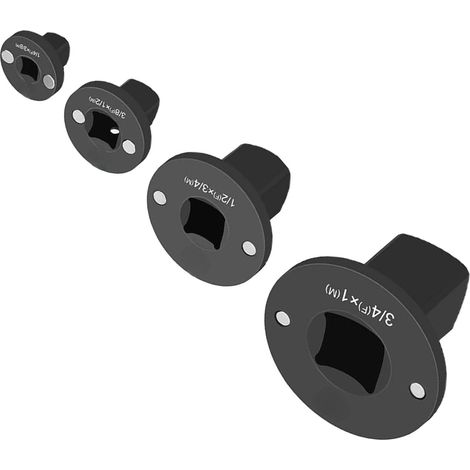 Adaptateur de douille extra-plat en acier inoxydable, lot de 4, réduction 1" vers 3/4", 3/4" vers 1/2", 1/2" vers 3/8", 3/8" vers 1/4" (1/5)