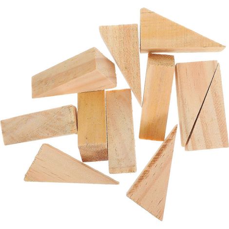 10 cale-portes en bois, cales antidérapantes, cales de bas de porte, dimensions 6 x 2 x 3 cm (1/5)