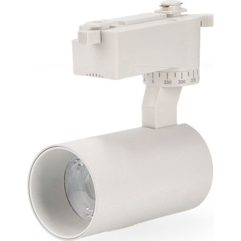 IluminaShop - Foco LED 12 W para Carril Blanco Berna 12W Monofasico CCT IP20  3000+4000+6000 (1/2)