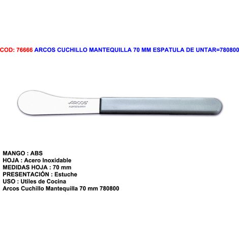 Cuchillo de Mantequilla Arcos 780800 hoja de acero inoxidable y mango ABS de 70 mm en caja