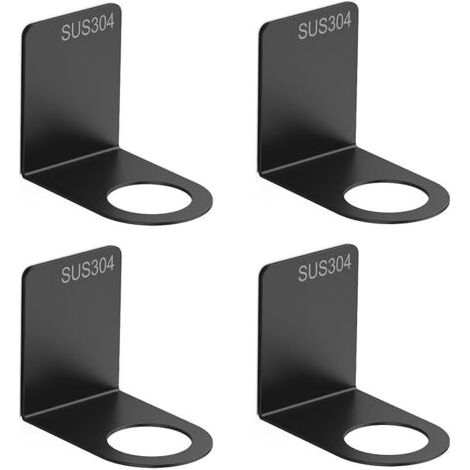 royaluxe-Lot de 4 porte-bouteilles de savon, support mural pour distributeur de pompe, grande taille, sans perçage, adhésif, crochet pour mur de douche, compatible avec les distributeurs de savon, dia