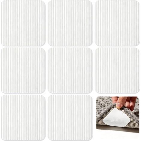 Anti Derapant Tapis Lavable sous Tapis Antidérapant pour Fixation de Tapis sur Sols Durs, Rug Grippers d’Adhérence pour Tapis Caoutchouc Antidérapant (1/2)