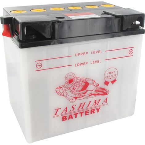 Batterie Plomb Tashima Renforcée 12v, 30a. L: 184, L: 124, H:175mm, + à Droite Pour Motos, Jet-ski. (livrée Avec Acide Séparé).