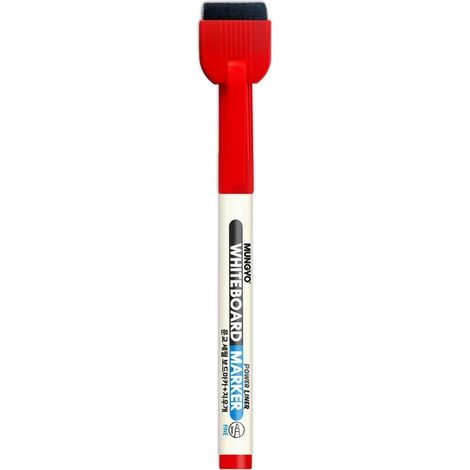 Mini-Whiteboardmarker mit rotem Schwamm (12 Stück)