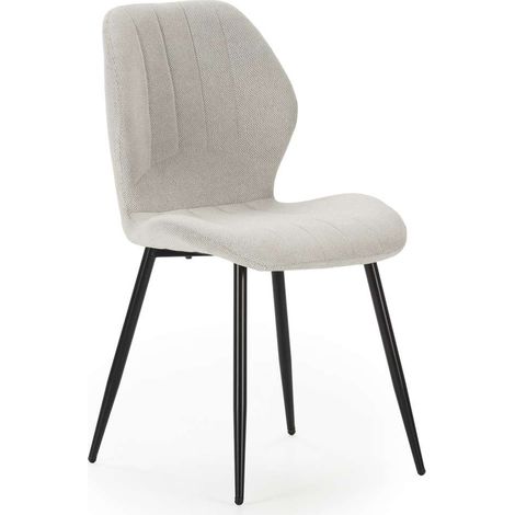 Pack de 4 sillas modelo Miño tapizado textil blanco, 85cm(alto) 47cm(ancho) 58cm(largo) (1/4)