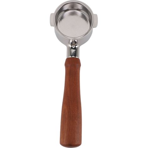 Portafilter Delonghi 51mm Naked Basse Sans Fond en Bois Manche Ergonomique (1/5)