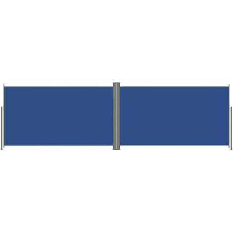 Toldo de protección lateral retráctil para patio, jardín, terraza, balcón, protección visual, 180 x 600 cm, azul 020007145