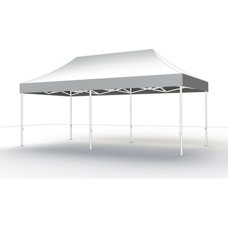 Tetto bianco a gazebo Pro 3 x 6 metri, rivestimento in poliestere, rivestito in PVC, 300 g/m², colore: bianco
