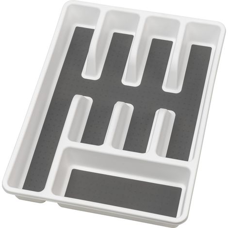 Wenko – Range couvert en plastique 36,5 x 26,5 cm – 5 compartiments pour organisation optimale – Adapté à usage quotidien en cuisine (1/3)