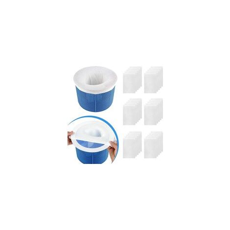 Lot de trente filets pour skimmer de piscine filtres pour panier de surface accessoire pour piscine et spa (1/5)