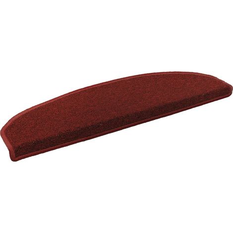 Tappetini per scale autoadesivi 15 pcs Rosso Bordeaux vidaXL
