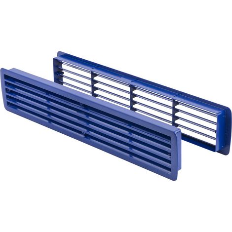 Lüftungsgitter Türlüftung Kunststoff Blau paarweise 457mm x 92mm
