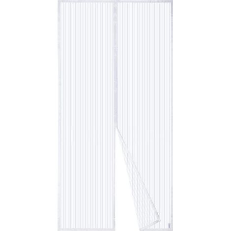 Fliegengitter Tür Magnet Insektenschutz Klebemontage 120x220 cm Weiß (1/5)