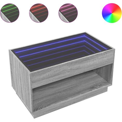 Maison Exclusive - Tavolino da Salotto con LED Infinity Rovere Sonoma 90x50x50 cm