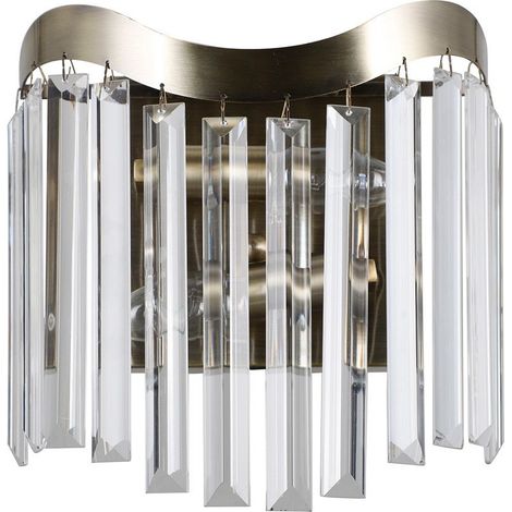 Italux Sabrig - Stilisierte Wandleuchte Antik Bronze 2 Licht, E14 (1/2)