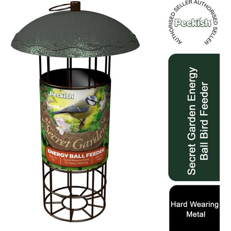 Peckish Secret Garden Energy Ball Bird Feeder Hard Wearing Metal (1/5)