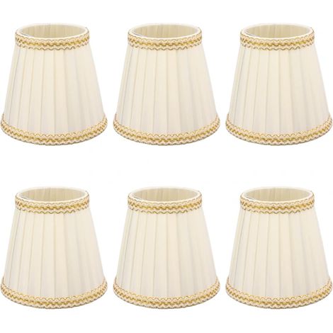 petits abat-jour à pince, cylindriques, en tissu, pour lustres, ampoules et accessoires d'éclairage (1/4)