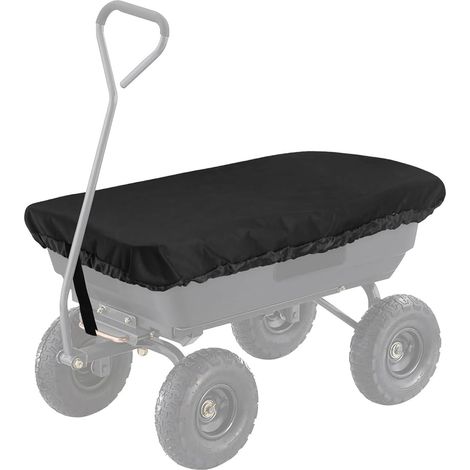 Housse de protection pliable pour chariot, imperméable, anti-poussière, résistante aux UV et à la pluie, pour chariot de jardin, pelouse, grange, ferme, extérieur, 150 x 94 x 15,5 cm (1/5)