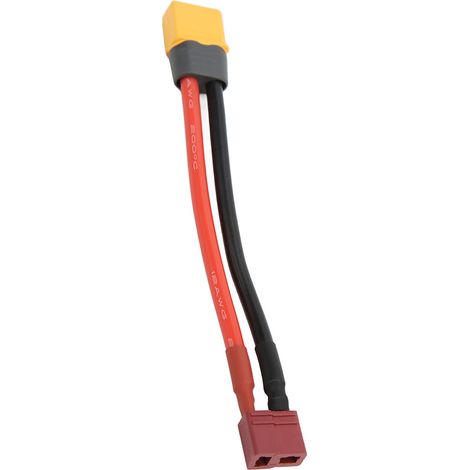Adaptateur de connexion XT60H Mâle à T Plug Femelle pour batteries RC, câble 12awg (1/5)