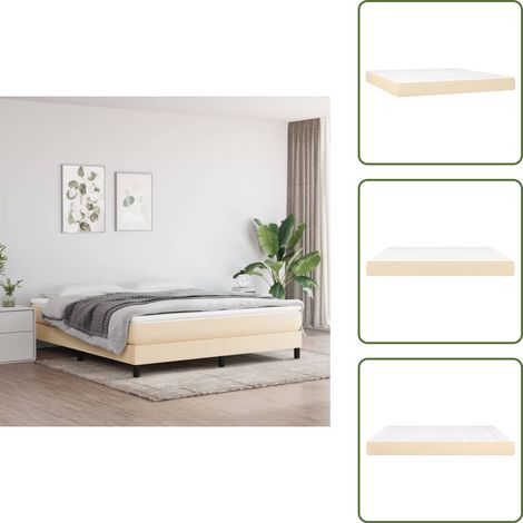 Supporto medio-duro - vidaXL Materasso a Molle Insacchettate Rigidità Media Crema 180x200x20 cm in Tessuto - Materasso per dormire