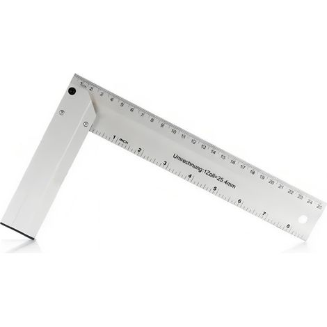 Squadra Angolare 25cm 8,5'' Da Falegname Righello di Precisione in Alluminio (1/5)