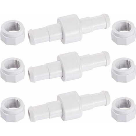 D20 Lot de 3 Raccords Rotatifs pour Tuyau D'arrosage avec 6 Embouts D15 Compatibles avec Zodiac Polaris 180 280 380 Robot Nettoyeur Piscine (1/4)