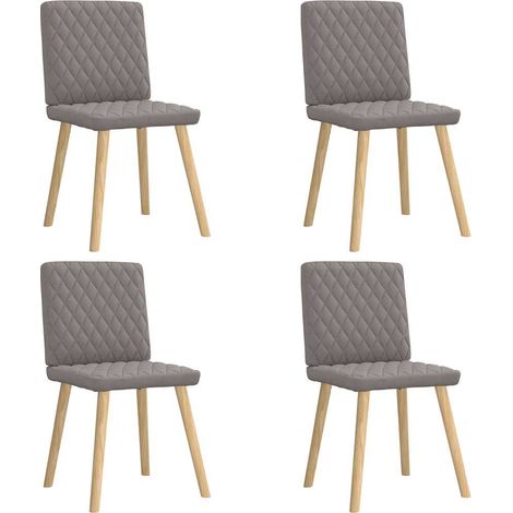Maison Exclusive - Esszimmerstühle 4 Stk. Taupe Stoff (1/5)