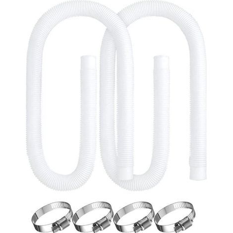 Pool hose, 2 replacement pieces for Intex 330, 530 and 1000 GPH pool pumps, 150 cm hose for above ground pools. (1/4)