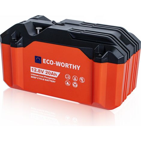 ECO-WORTHY 20Ah 12V Lithium Battery LiFePO4 Rechargeable battery Lithium Iron Phosphate with 3000+ Deep Cycles and BMS Protection (1/5)