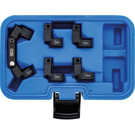 Jeu de clés à tuyauter flexible 5 têtes interchangeables empreinte 10 mm (3/8") 11 – 17 mm BGS