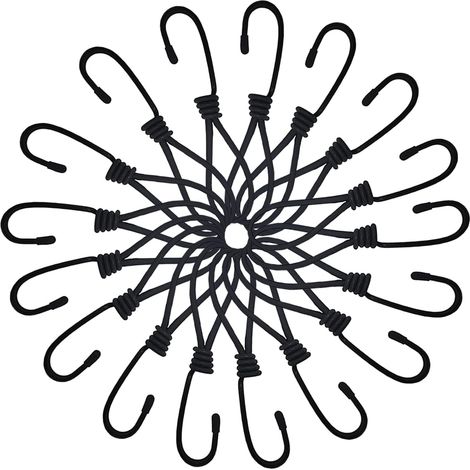 30 Pièces Tendeurs Elastique avec Crochets, 16cm Elastiques Sandows, Sandow Elastique pour Fixation Bache, Camping, Tente, Pavilion (1/5)