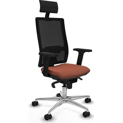 Piqueras y Crespo Silla de Oficina Marrón con Reposacabezas