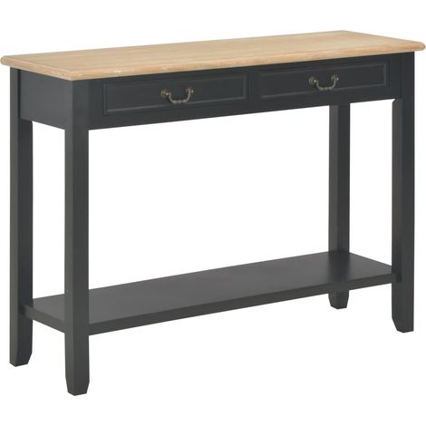 Konsolentisch Schwarz 110 x 35 x 80 cm Holz vidaXL (1/5)