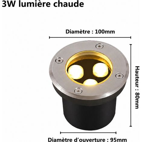 Spot LED encastrable de sol extérieur rond 3W lumière chaude inox 24V 3w réf 1019 1 kg – Livraison gratuite