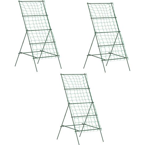 3er-Set rankgitter aus Stahl zum Stecken rostfrei Rankhilfe in A-Form für Kletterpflanzen Spalier 101x133x227 cm Garten Spalier Pflanzenspalier für Gemüse Blumen Kletterpflanzen Grün