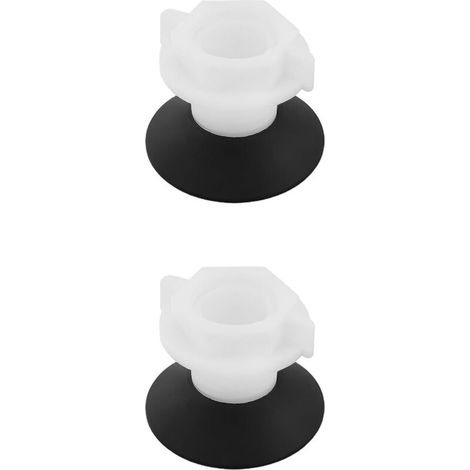 Lot de 2 bouchons d'obturation pour trou de trop-plein de lavabo ou de chasse d'eau Blanc Convient aux trous de 21 à 38 mm (1/5)