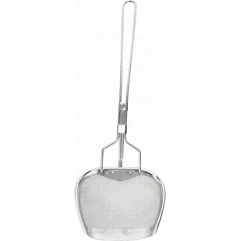 Passoire à huile en acier inoxydable, cuillère-écumoire à mailles fines pour filtrer soupe et bouillon, ustensile de cuisine robuste, 1 pièce (1/4)