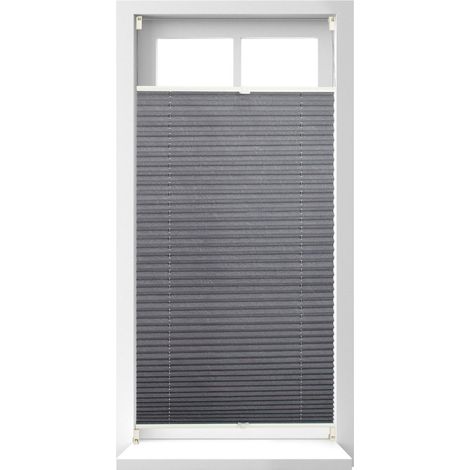 Plissee grau ohne bohren 8831