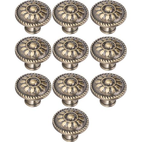 Poignées de Porte Vintage en Alliage de Zinc - Lot de 10 Poignées Antiques pour Meubles (1/5)